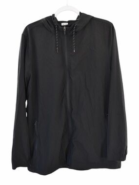 Voyager Men's Black Hooded Lightweight Jacket Medium Hoodie Rain Jacket